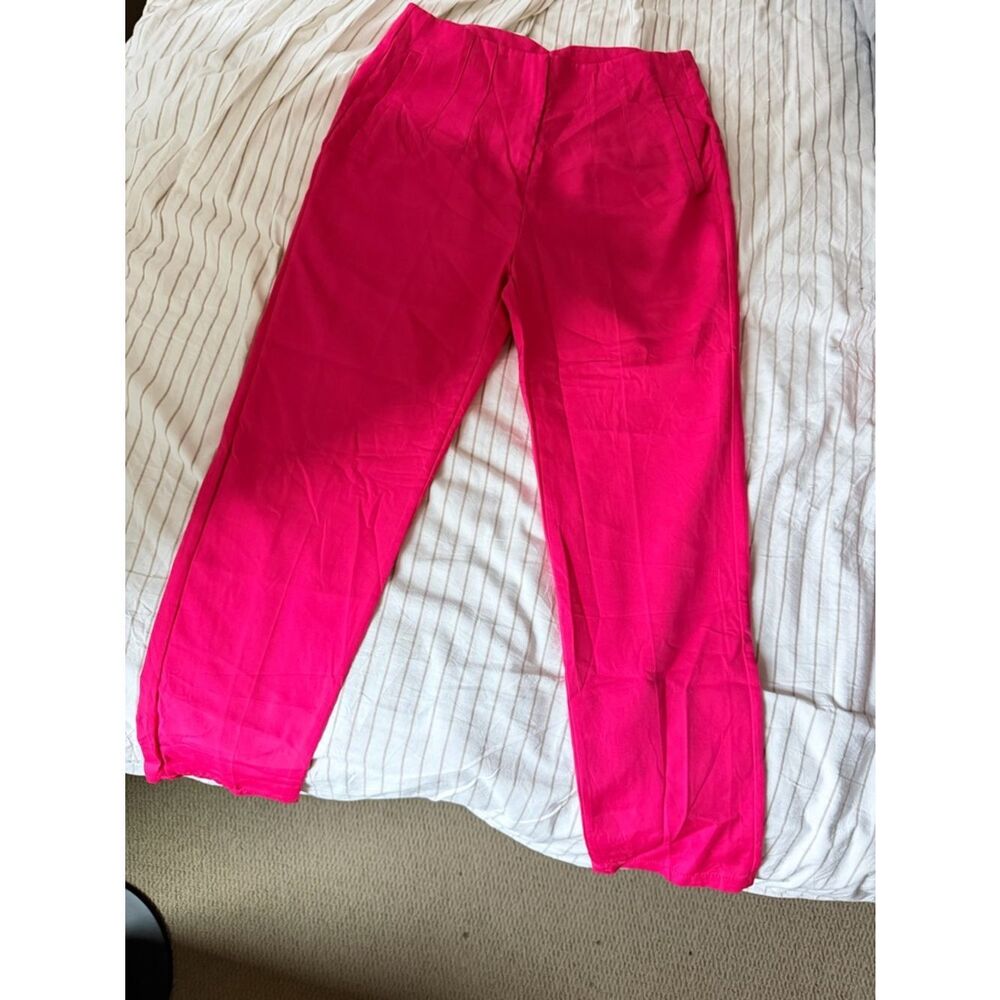 Zara Hot Pink Tailored Trousers